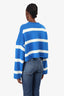 JW Anderson Blue/White Striped Wool/Cashmere Cropped Sweater Size S