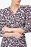 Isabel Marant Cream/Purple Printed 'Albi' Midi Dress Size 36