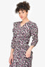 Isabel Marant Cream/Purple Printed 'Albi' Midi Dress Size 36
