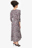 Isabel Marant Cream/Purple Printed 'Albi' Midi Dress Size 36