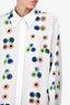 Chloe White/Multicolour Silk Printed Button Up Dress Size 44