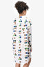 Chloe White/Multicolour Silk Printed Button Up Dress Size 44