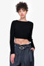 Cushnie Et Ochs Black Long Sleeve Ribbed Top