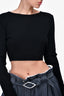Cushnie Et Ochs Black Long Sleeve Ribbed Top
