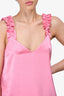 Cami NYC Pink Silk Ruffle Sleeve V-Neck Top Size S