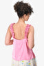 Cami NYC Pink Silk Ruffle Sleeve V-Neck Top Size S