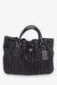 Prada Black Leather Nappa Chevron Antik Tote Bag