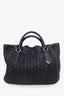 Prada Black Leather Nappa Chevron Antik Tote Bag