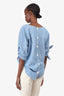 Chloe Blue Chambray Double Pocket Blouse Size 38