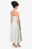 Zimmermann Green/White Belted Polka Dot Midi Dress Size 0 (As Is)