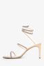 Rene Caovilla Beige Double Crystal Cleo Heels Size 37.5