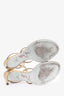 Rene Caovilla Beige Double Crystal Cleo Heels Size 37.5