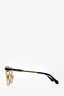 Louis Vuitton Gold Toned Crystal Embellished 'Cyclone' Sunglasses