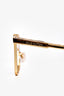 Louis Vuitton Gold Toned Crystal Embellished 'Cyclone' Sunglasses