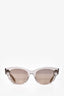Oliver Peoples Clear Acrylic Square Framed Sunglasses