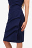 Chiara Boni La Petite Robe Navy Blue Sleeveless Midi Dress Size 40