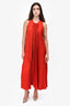 Vince Copper Red Pleated Maxi Dress Size S
