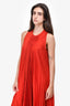 Vince Copper Red Pleated Maxi Dress Size S
