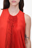 Vince Copper Red Pleated Maxi Dress Size S