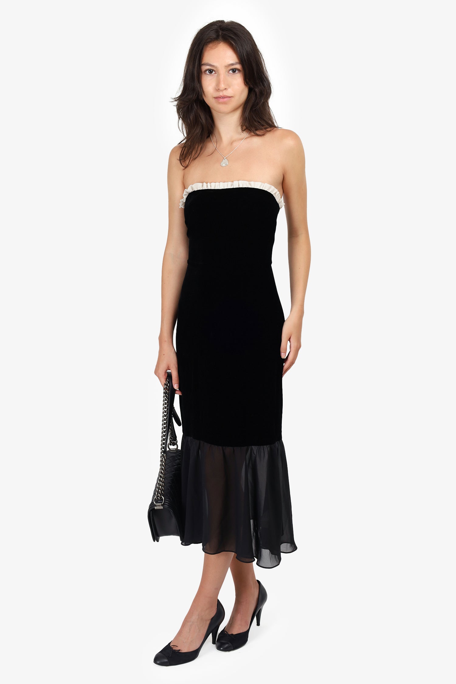 Reformation Black Velvet Midi Dress Size 0 Mine & Yours Reformation Black Velvet Midi Dress Size 0 Mine & Yours