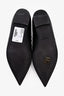 Valentino Black Leather 'RockStud' Pointed Flats Size 37.5