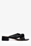Stuart Weitzman Black Twisted Leather Heeled Sandals Size 8