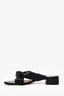 Stuart Weitzman Black Twisted Leather Heeled Sandals Size 8