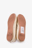 Miu Miu Gold Metallic Leather Logo-band Ballet Flats Size 38
