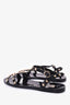 Valentino Black Rubber Rockstud Cage Sandals Size 38