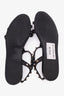 Valentino Black Rubber Rockstud Cage Sandals Size 38