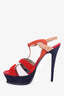 Saint Laurent Multicolour Suede Tribute Heels Size 40