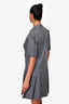 Sandro Grey Wool Buttoned Mini Dress Size 42