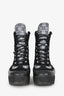 Louis Vuitton Black Suede Leather Laureate Platform Desert Boots Size 39.5