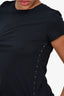 Valentino Black Stud Embellished T-Shirt Size S