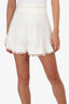 Zimmermann White Cotton Pom Pom Trim Shorts Size 2