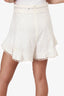 Zimmermann White Cotton Pom Pom Trim Shorts Size 2