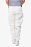 John Elliott White Paint Splattered Jeans Size 2