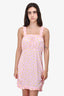 Faithful The Brand Baby Pink/Yellow Floral Printed Sleeveless Mini Dress Size M