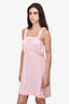 Faithful The Brand Baby Pink/Yellow Floral Printed Sleeveless Mini Dress Size M