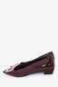 Roger Vivier Burgundy Patent Trompette Metal Buckle Pumps Size 39