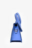 Jacquemus Blue Suede Leather Le Chiquito Noeud Top Handle with Strap