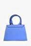 Jacquemus Blue Suede Leather Le Chiquito Noeud Top Handle with Strap