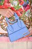 Jacquemus Blue Suede Leather Le Chiquito Noeud Top Handle with Strap