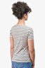 Burberry London Beige/Black/Red Striped T-Shirt Size M