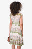 Maje Beige Sheer Silk Floral Dress with Slip Size 38