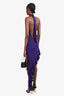Fanci Club Purple Ruffle Halter Neck Dress Size XS