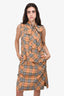 Burberry Brown Tartan Bow Detailed Midi Dress Size 6