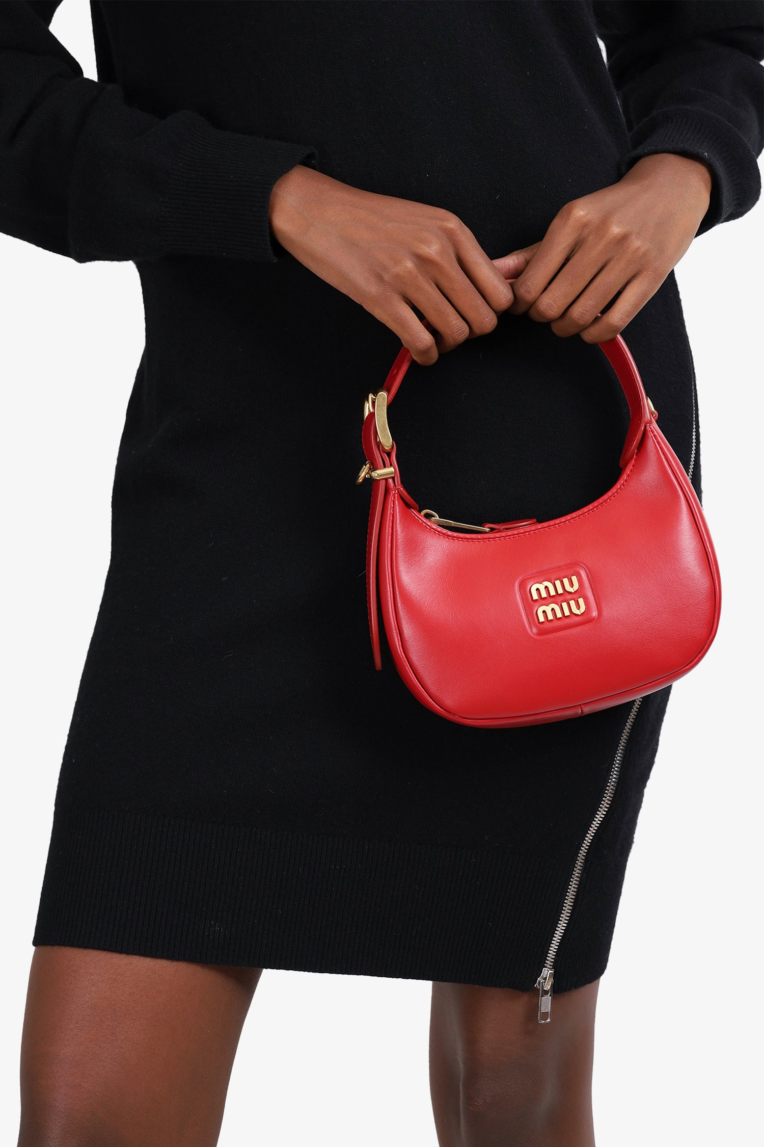 Miu Miu Red Leather Hobo Bag With Strap – Mine & Yours