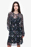 R13 Black Silk Floral Dress Size S
