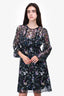 R13 Black Silk Floral Dress Size S